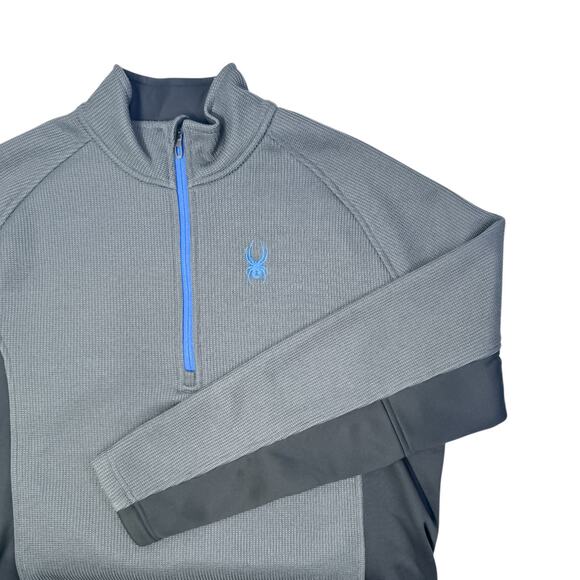 Spyder Men's XL Gray/Black 1/2 Zip Pullover Sweater - Picture 5 of 8